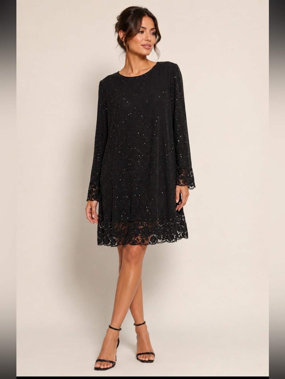 Maison Magique black beaded sequins dress size large